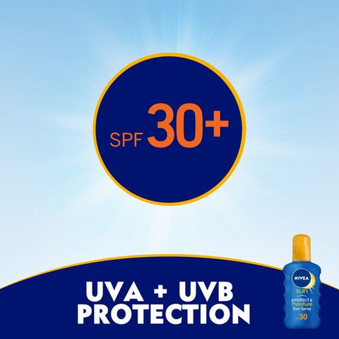 Nivea SUN Protect & Moisture Water Resistant Sun Spray - SPF 30+ - 200ml