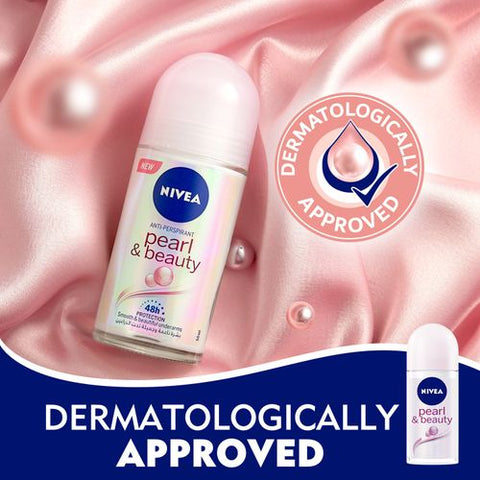 Nivea Pearl & Beauty Antiperspirant Deodorant Roll-On - For Women - 50ml