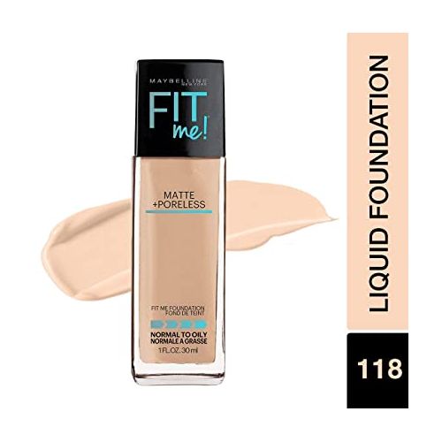 Maybelline Fit Me Matte + Poreless Foundation - 118 Light Beige