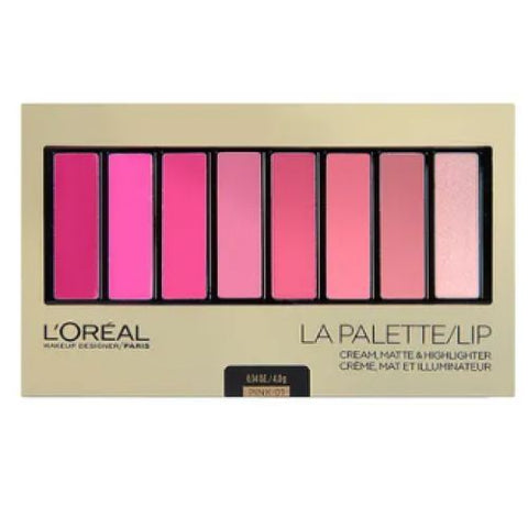 L'Oreal Paris La Palette Lip Cream Matte & Highlighter - 01 Pink