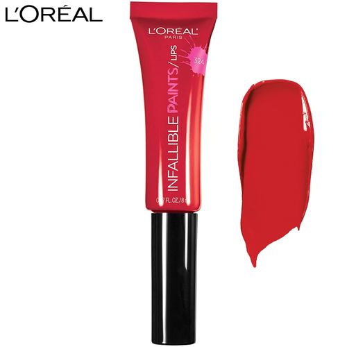 L'Oreal Paris Infallible Lip Paint Lipstick - 324 Diy Red