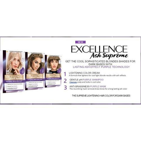 L'Oreal Paris Excellence Crème Hair Color - 8.12 Ash Cool Pearl Light Blonde