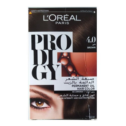 L'Oreal Paris بروديجي صبغة الشعر الدائمة بالزيت 4.0 بني