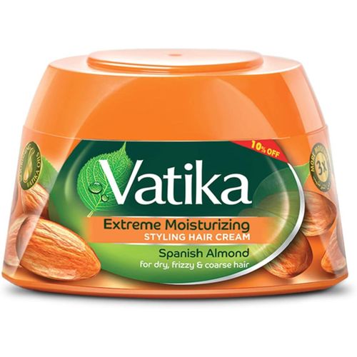 Vatika Naturals Extreme Moisturizing Style Hair Cream65gm  Enriched with Spanish Almond For Dry and Frizzy Hair