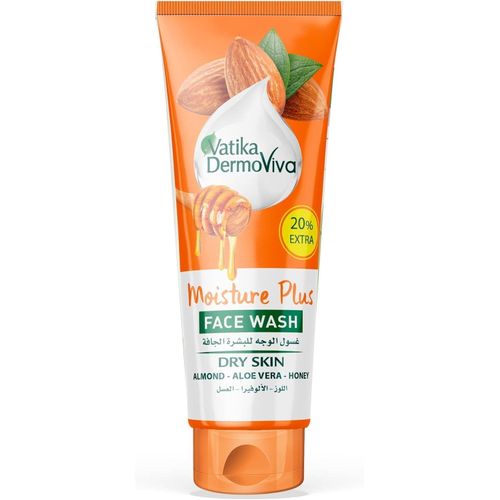 Vatika Dermoviva Moisture Plus Face Wash 150 ml Almond, Aloe Vera & Honey For Dry Skin