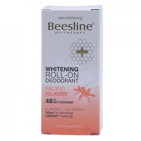 Beesline Whitening Roll-on - Deodorant - Pacific Islands - 48HR - Alum Rock + Bee Propolis - 50ml