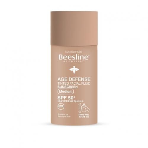 Beesline AGE Defense - Tinted Facial Fluid Sunscreen - Medium SPF50 - 40ml