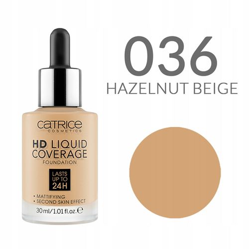 Catrice Catrice HD Liquid Coverage Foundation - 036 Hazelnut Beige, 30 ml