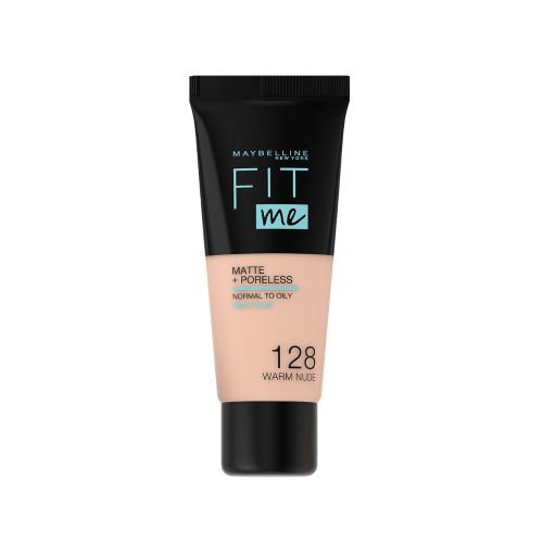 Maybelline New York كريم اساس فيت مي مات اند بورليس من ميبيلين نيويورك 128 وارم نود