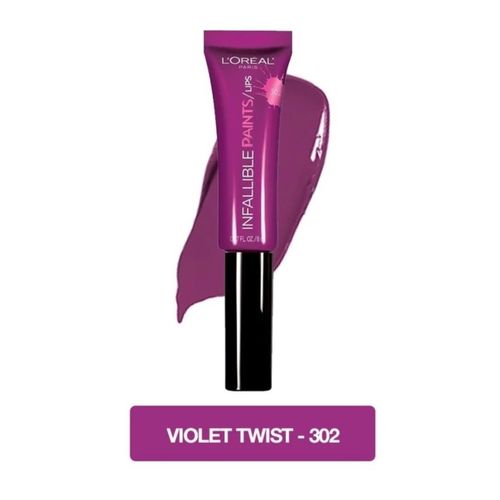 L'Oreal Paris Infallible Lip Paint Lipstick - 302 VIOLET TWIST