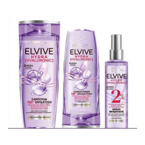 L'Oreal Paris L'Oreal Paris Elvive Hyaluron Moisture Shampoo - 400Ml + Conditioner - 360Ml + SERUM HAIR 150ML