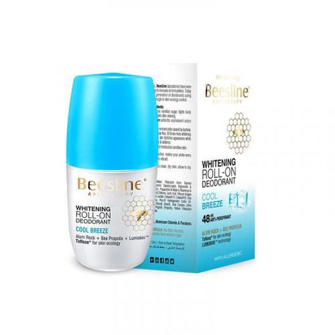 Beesline Whitening Roll-on - Deodorant - Cool Breeze - 48HR - Alum Rock + Bee Propolis - 50ml