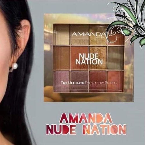 Amanda Nude Nation The Ultimate'' Eyeshadow Palette '' 12 Shades