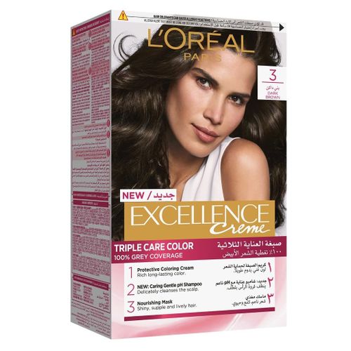 L'Oreal Paris Excellence Crème Hair Color - 3 Dark Brown