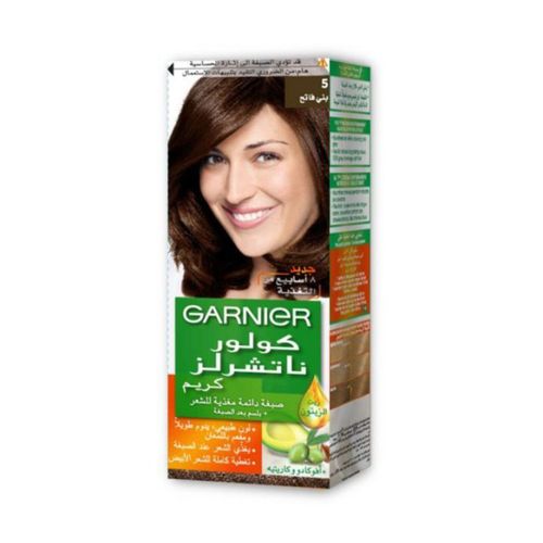 Garnier صبغة شعر كولور ناتشرالز كريم الدائمة - 5 بني فاتح