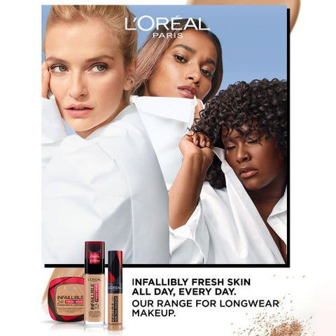 L'Oreal Paris كريم الأساس إنفاليبل فريش وير على شكل بودر يدوم حتى 24 ساعة 130 بيج حقيقي