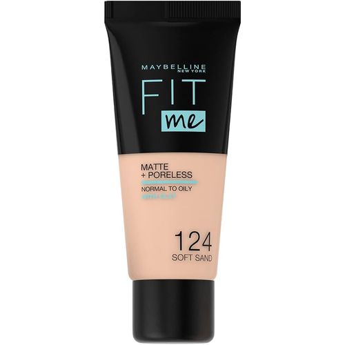 Maybelline مايبيلين نيويورك فيت مي مات + بورليس – 124 سوفت ساند