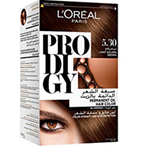 L'Oreal Paris Prodigy Permanent Oil Hair Color - 5.30 Light Golden Brown - 60g + 60g + 60ml