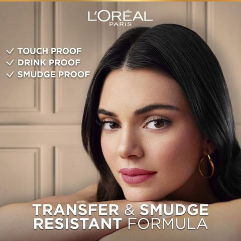 L'Oreal Paris أحمر شفاه سائل غير لامع من لوريال باريس - لون مكثف ولمسة نهائية غير لامعة - يدوم طويلاً - بدون نقل - مع حمض الهيالورونيك - 240 Road Tripping