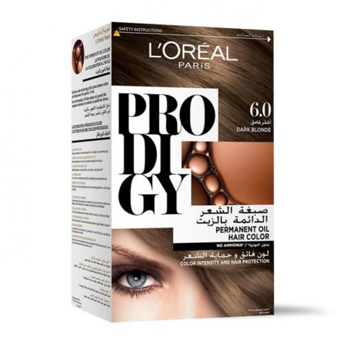 L'Oreal Paris Prodigy Permanent Oil Hair Color - 6.0 Dark Blonde - 60g+60g+60ml