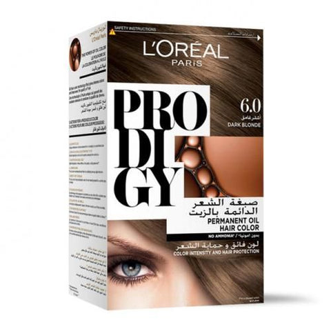 L'Oreal Paris Prodigy Permanent Oil Hair Color - 6.0 Dark Blonde - 60g+60g+60ml