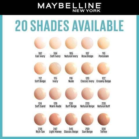 Maybelline New York كريم اساس فيت مي مات اند بورليس من ميبيلين نيويورك 128 وارم نود