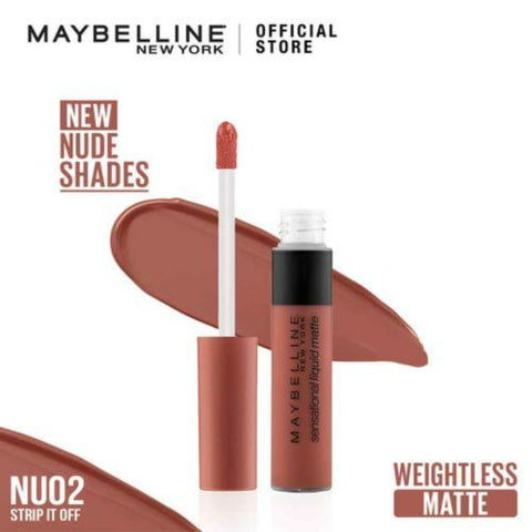 Maybelline New York Sensational Liquid Matte Lipgloss - 02 Strip It Off