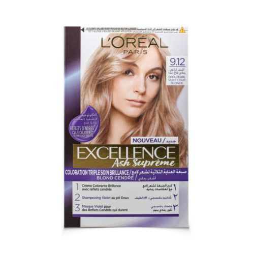 L'Oreal Paris Excellence Crème Hair Color - 9.12 Ash Cool Pearl Very Light Blonde