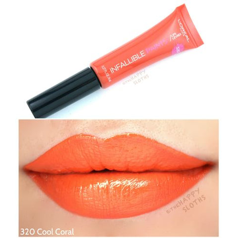 L'Oreal Paris Infallible Lip Paint Lipstick - 320 cool coral