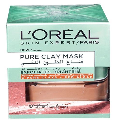 L'Oreal Paris Pure-Clay قناع الطين النقي للوجه - 50 مل