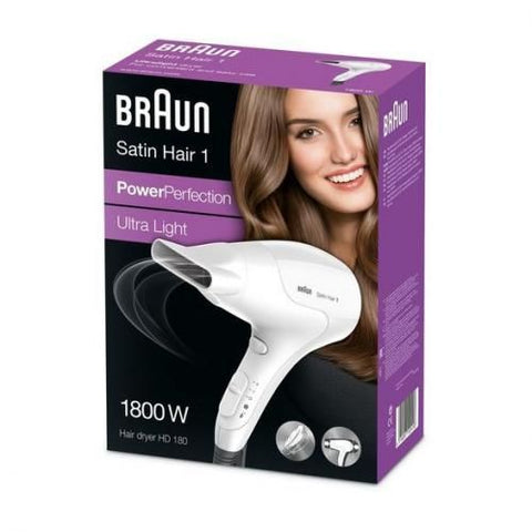 Braun HD180 مجفف شعر ساتين هير 1 1800 وات - أبيض