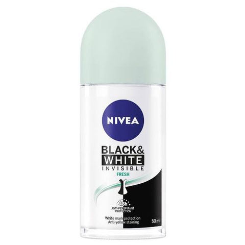 Nivea Invisible Black & White Fresh Roll On - For Women - 50ml