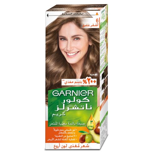 Garnier صبغة شعر كولور ناتشرالز كريم الدائمة - 6 أشقر غامق