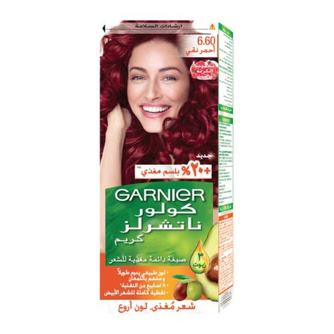 Garnier صبغة شعر كولور ناتشرالز كريم الدائمة - 6.6 أحمر نقي