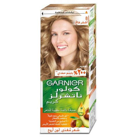Garnier صبغة شعر كولور ناتشرالز كريم الدائمة - 8 أشقر فاتح