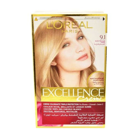 L'Oreal Paris Paris Excellence Creme Hair Color - 9.1 Light Ash Blonde
