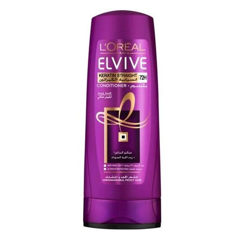 L'Oreal Paris Elvive Keratin Straight Conditioner - For Frizzy Hair - 200ml