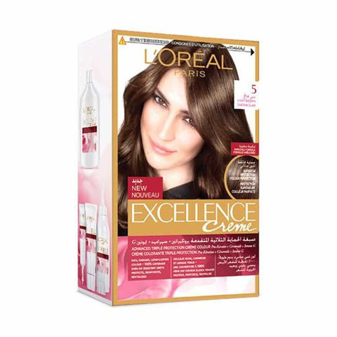 L'Oreal Paris Excellence Crème Hair Color - Light Brown 5