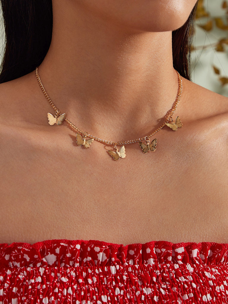 1pc Choker Green Butterfly Necklace | SHEIN USA