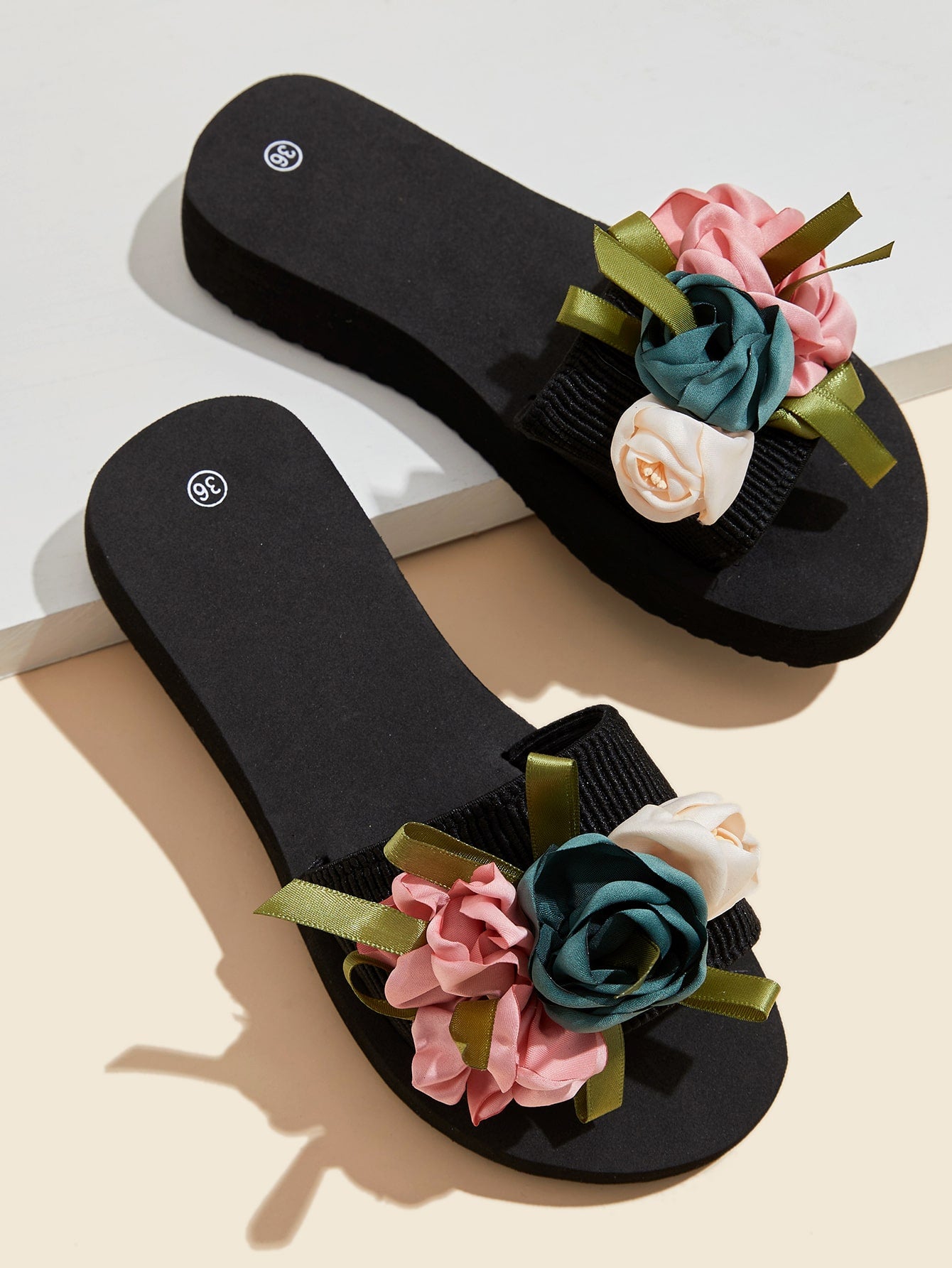 Fashion Black Slippers For Women, Minimalist Flip Flops | SHEIN