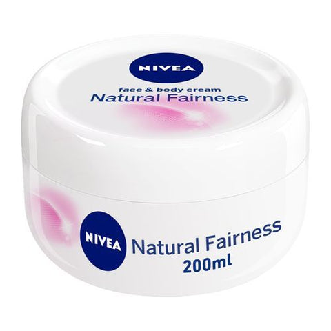 Nivea Natural Fairness كريم الجسم والوجه - 200 مل 3 عبوه