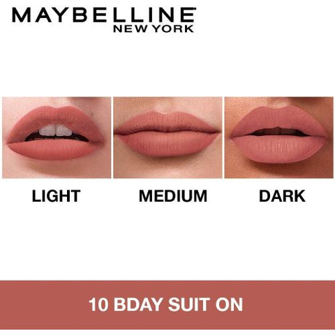 Maybelline Sensational Liquid Matte Lipstick - 10 Bday Suit On - 7G