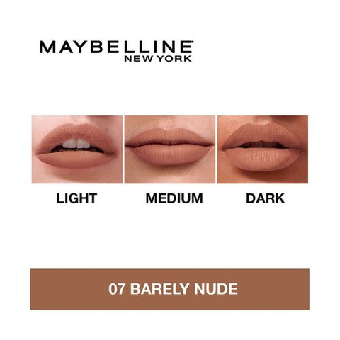 Maybelline Sensational Liquid Matte Lipstick - 07 Barely Nude - 7G