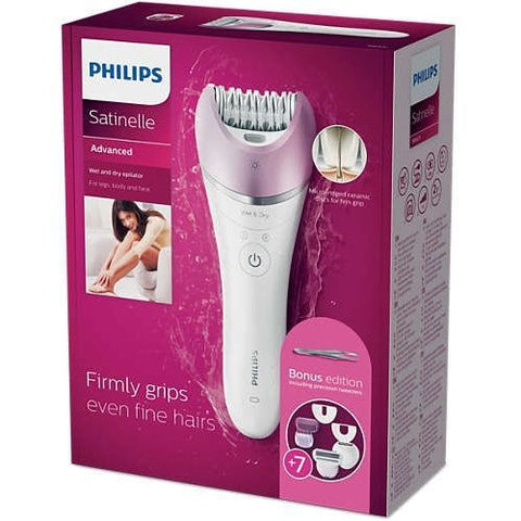 Philips ماكينة إزالة الشعر للاستخدام الجاف والرطب-BRE631 Satinelle Advanced