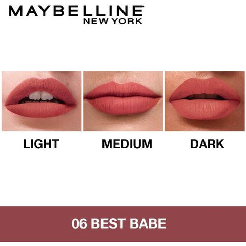 Maybelline Sensational Liquid Matte Lipstick - 06 Best Babe - 7G