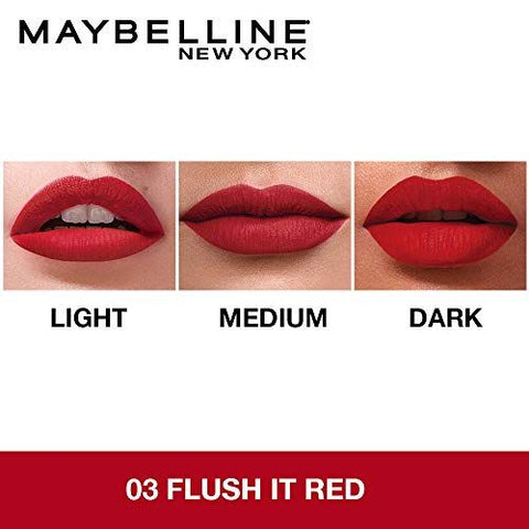 Maybelline Sensational Liquid Matte Lipstick - 03 Flush It Red - 7G