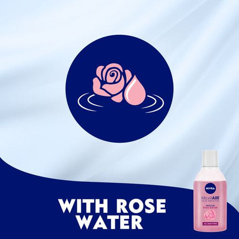 Nivea Micellar Rose Water Make-Up Remover - For All Skin Types - 400ml