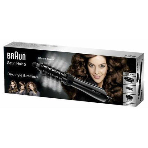 Braun AS530 Satin Hair 5 Airstyler With 3 Attachments - 1000 W - Black