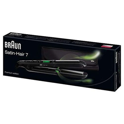 Braun ST730 Satin Hair 7 مكواة تمليس الشعر بتقنية الأيونتك - مع جراب صغير - أسود